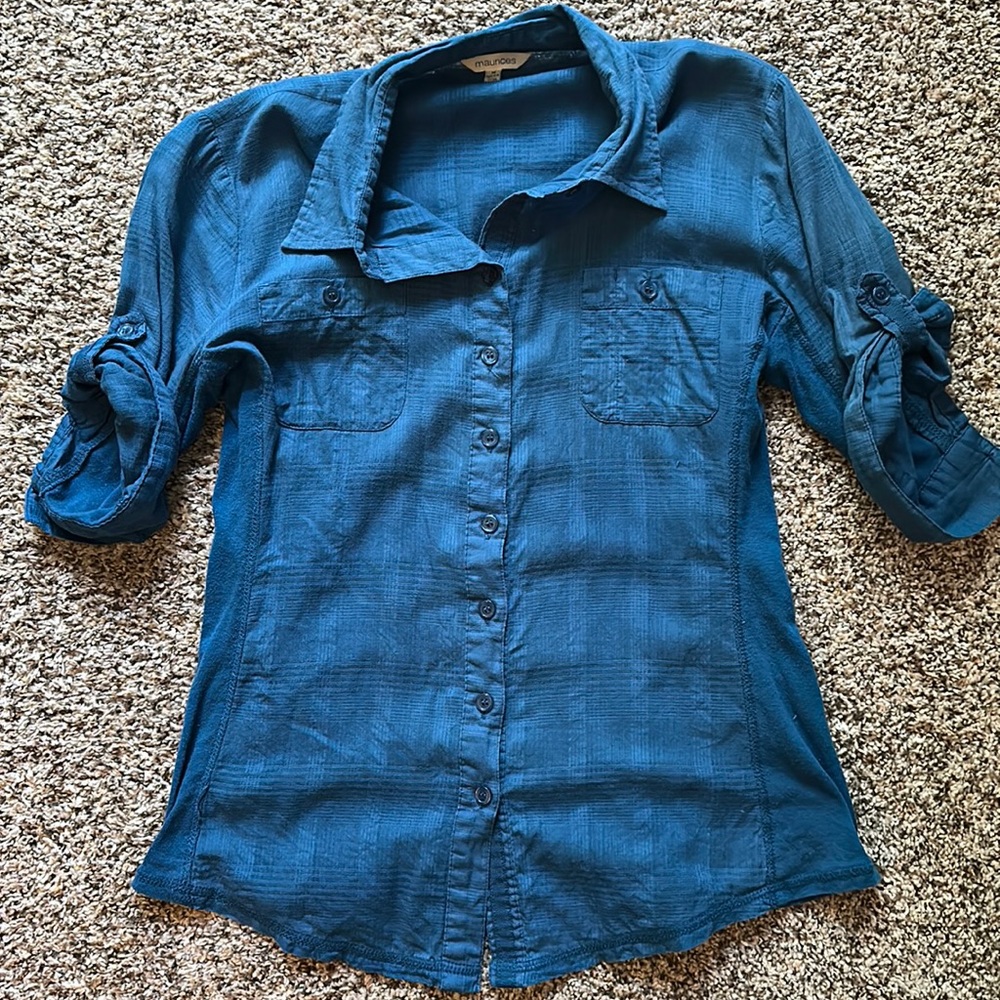 Maurice blue pattern button down
